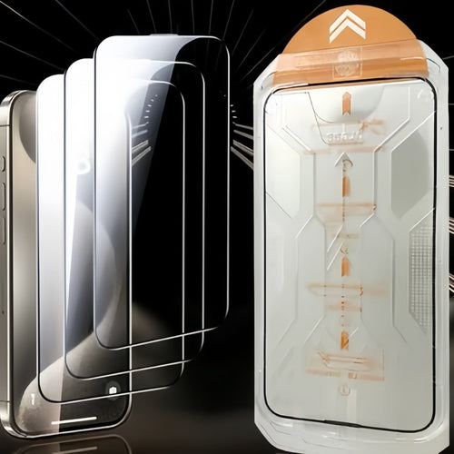 Displayschutz Panzerglas für iPhone mit staubfreier Montage