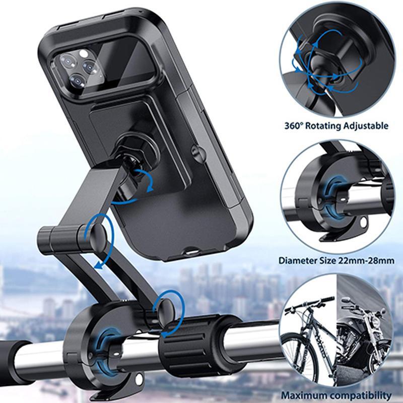 Smartphone-Halterung Fahrrad wasserdicht mit kabellosem Laden