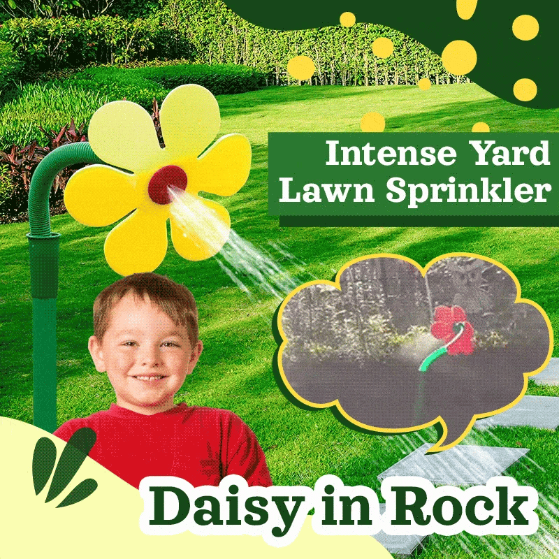 Rasensprenger Gänseblümchen mit Rotation und 360° Sprühbereich