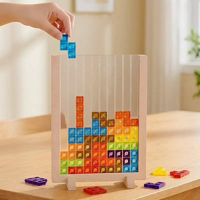 Montessori Holz-Puzzleblöcke – Kreatives Lernspielzeug ab 2 Jahren