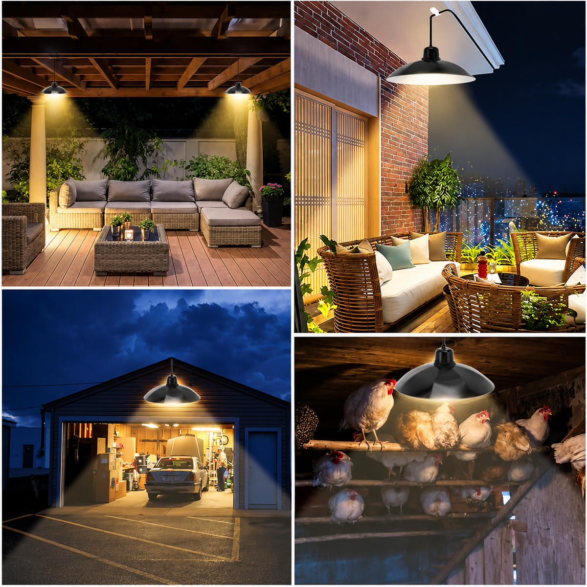 Solar-Pendelleuchten-Set mit Fernbedienung – 2 Lampen