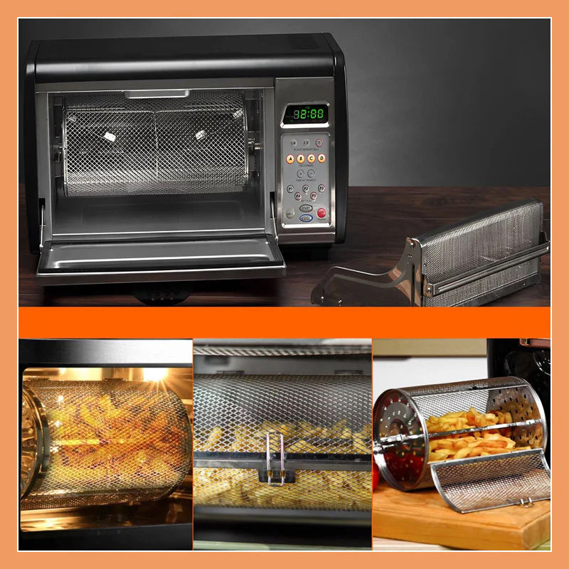 Rotisserie basket for air fryers – Evenly cooked every time
