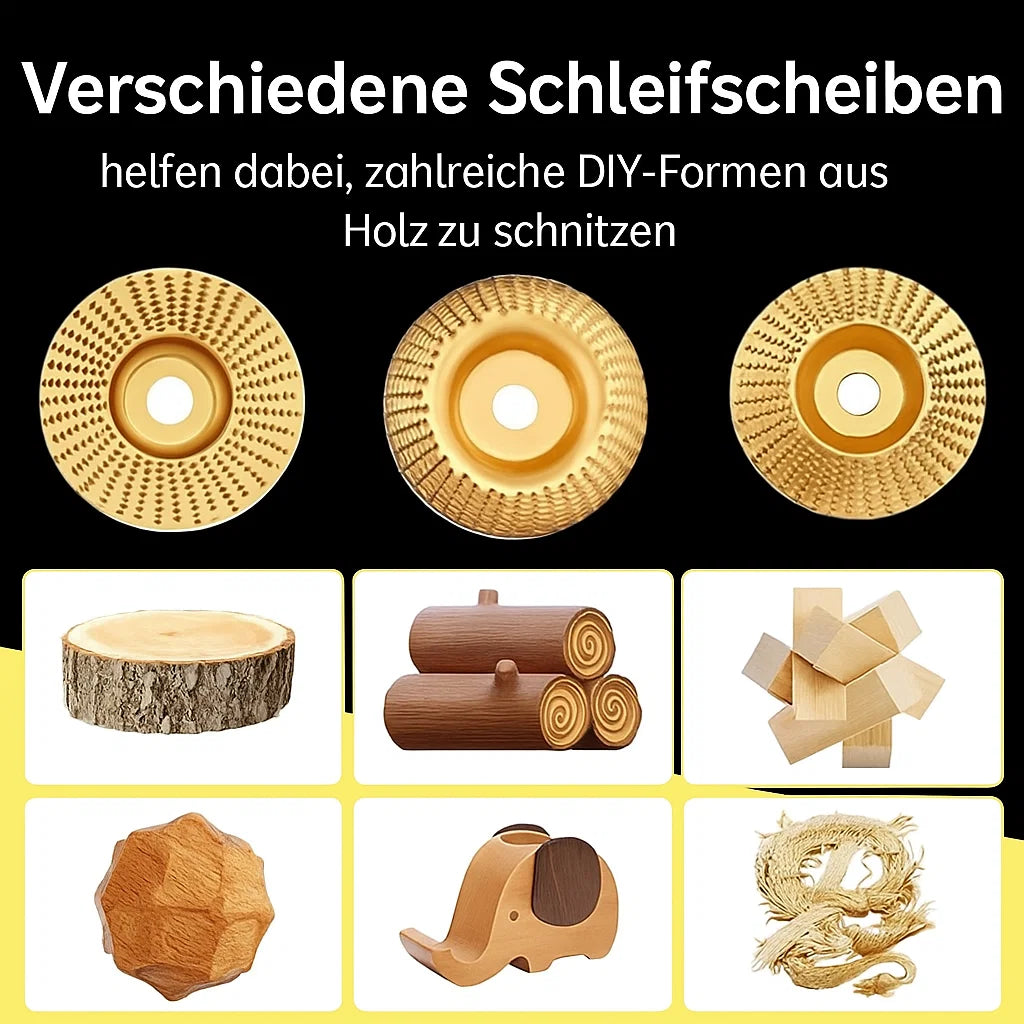 Holzschnitzscheiben-Set für Winkelschleifer – Sauber formen ohne Kraftverlust -   Mivoza Deutschland