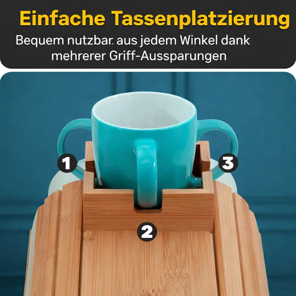 Bambus Armlehnen Tablett — Umweltfreundlicher Becher- und Snackhalter für das Sofa -   Mivoza Deutschland