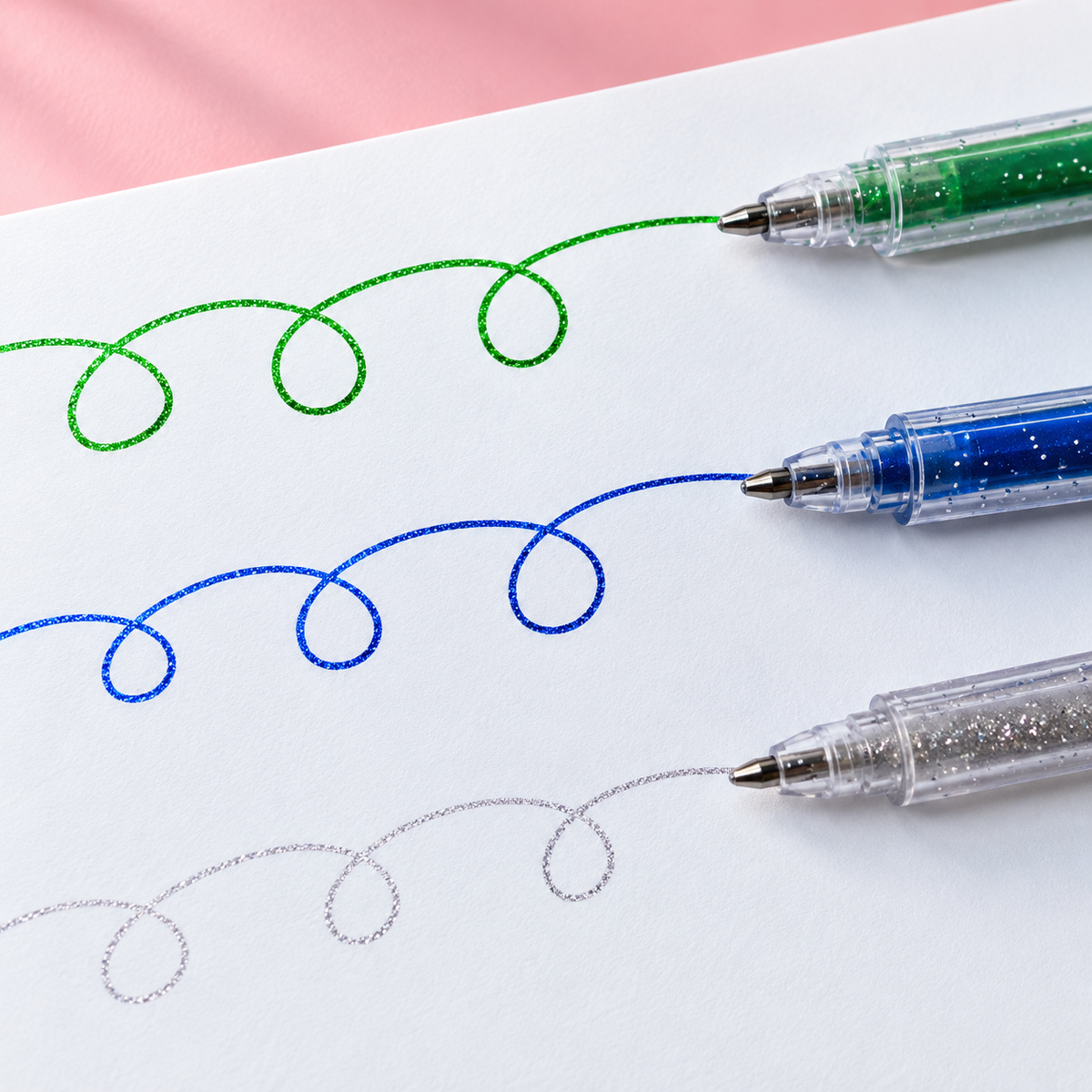Glitter gel pen set with 1.0-mm ballpoint tip - 8 to 48 colors