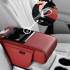 Car Center Armrest with USB Charging – Cup Holder & Storage