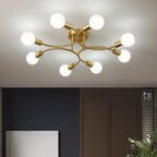 LED Deckenleuchte Gold – Moderne Arme mit E27 Fassungen