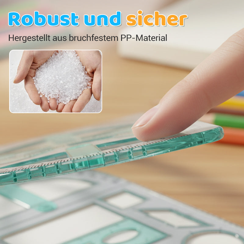 Multifunctional Geometry Ruler with Protractor