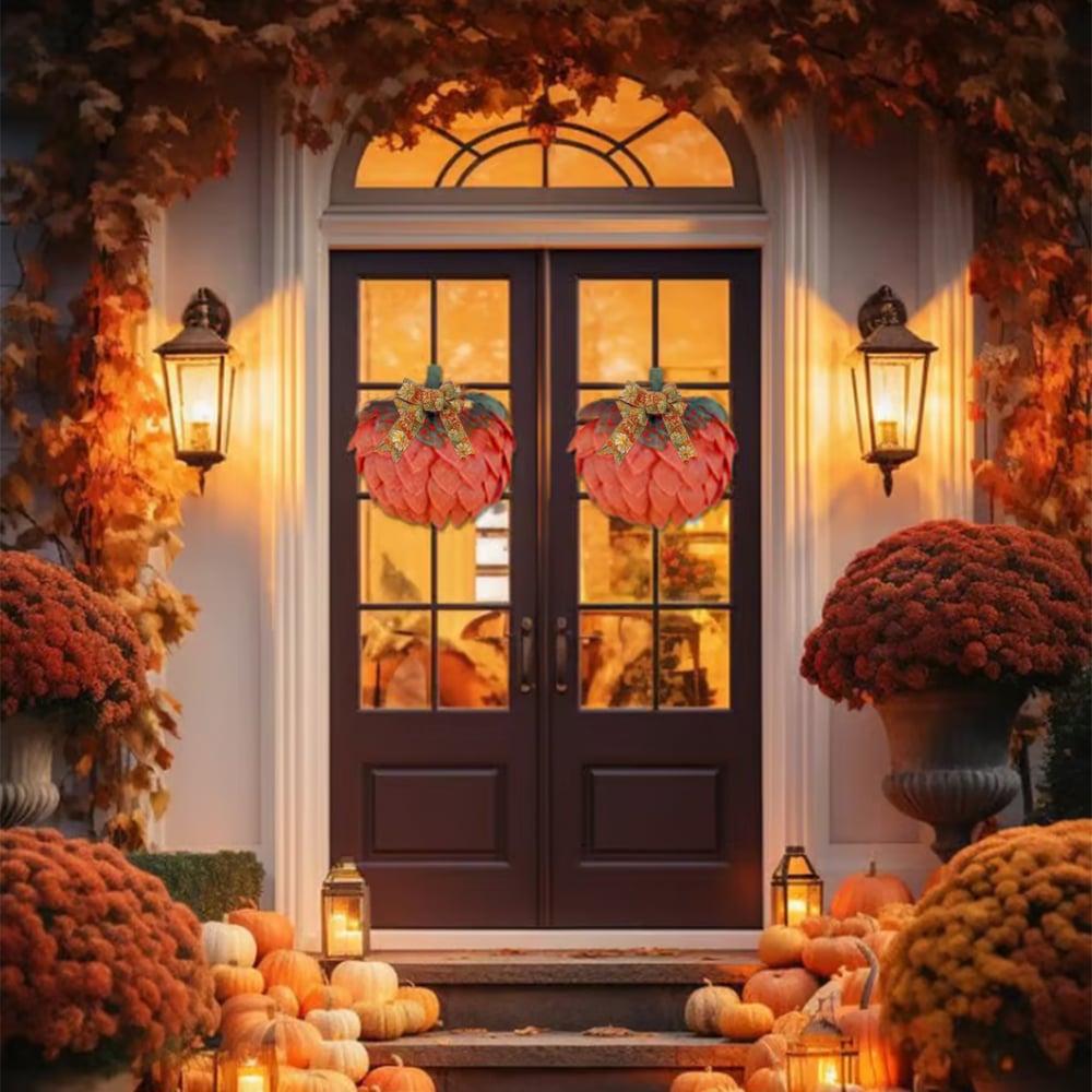 Kürbiskranz Filz Herbstcm