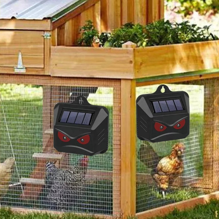 Solar Tierabwehr mit Ultraschall gegen Gartenschädlinge