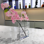 Buchförmige Acryl-Vase – Transparentes Design