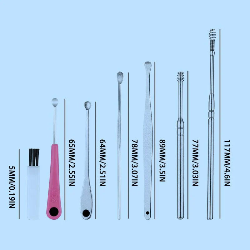 Stainless Steel Ear Cleaning Set – Gentle Ear Care Without Cotton Swabs