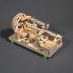 Holz-Kugelbahn Mechanisches Bauspiel mit Zahnrädern