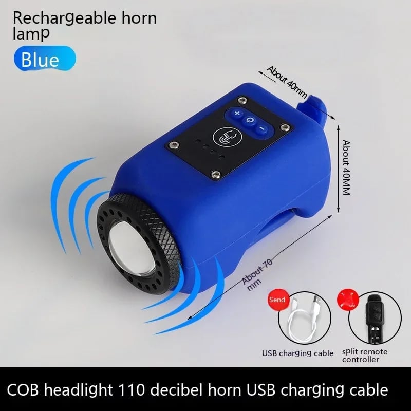 Bicycle light with horn USB rechargeable
