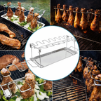 Hähnchenschenkel-Grillrost mit Auffangschale – Edelstahl