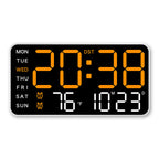 LED wall clock with digital display