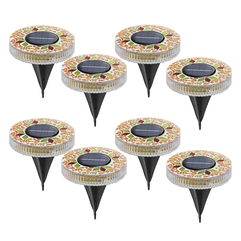 Solar Gartenleuchten mit Mosaikglas 6 LEDs