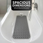 Non-slip bathtub mat with 200 suction cups