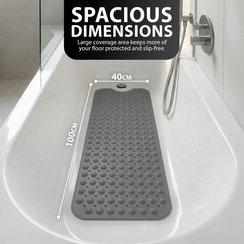 Non-slip bathtub mat with 200 suction cups