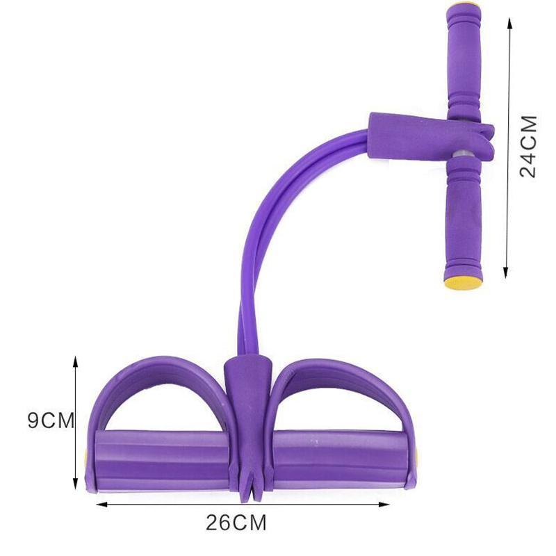 Fitness band sit-up with foot loops