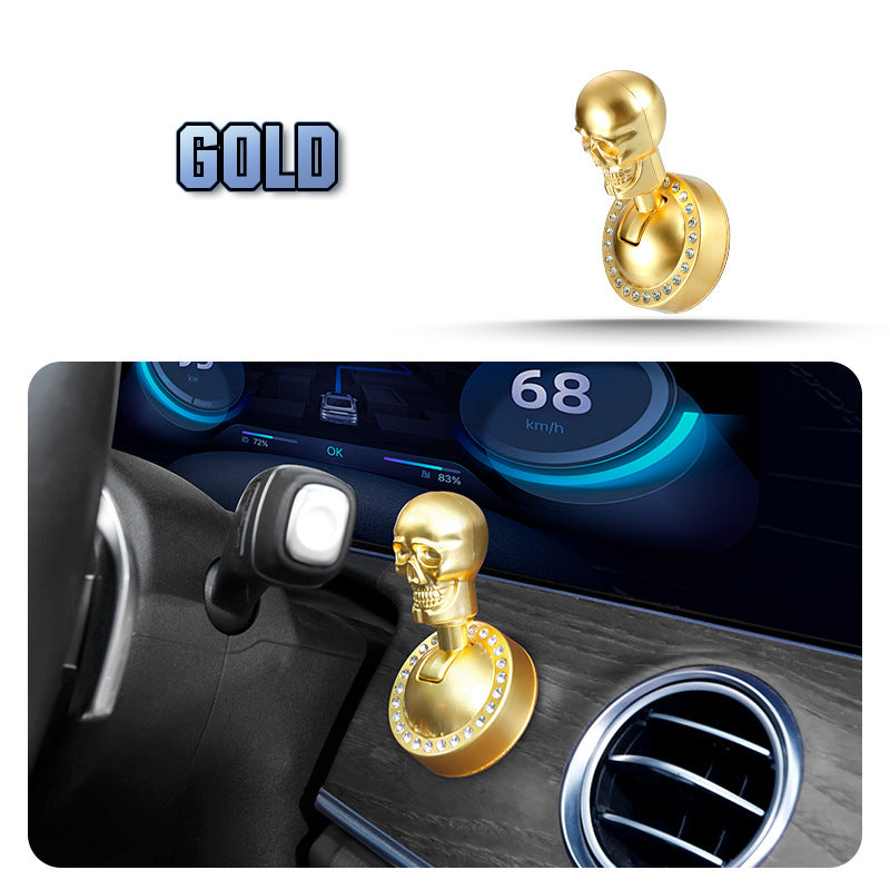 Start button cover skull metal with rhinestones