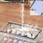Transparent stackable shoe boxes with front opening