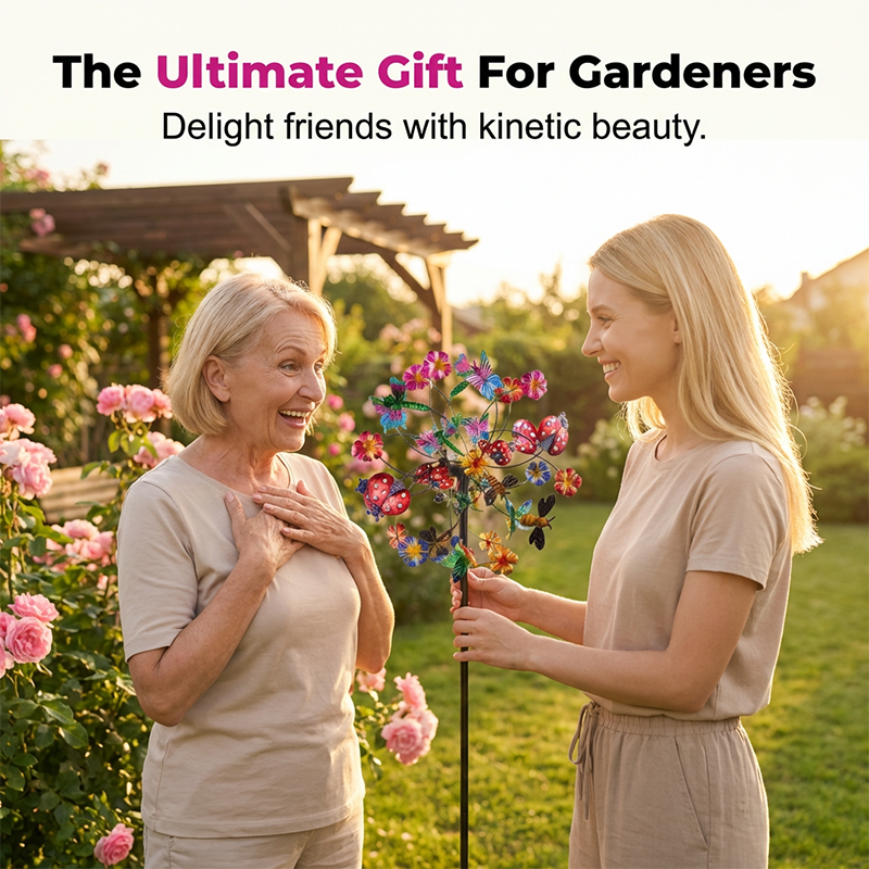 Kinetic Wind Spinner Garden – Rotating Garden Decoration