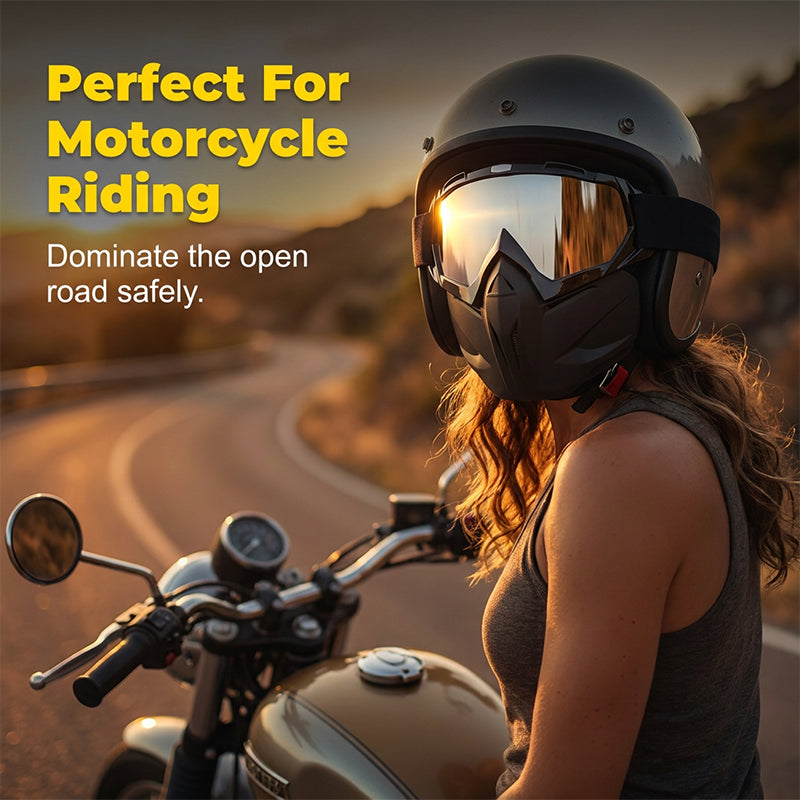 Multifunctional face protection for welding and motorcycling