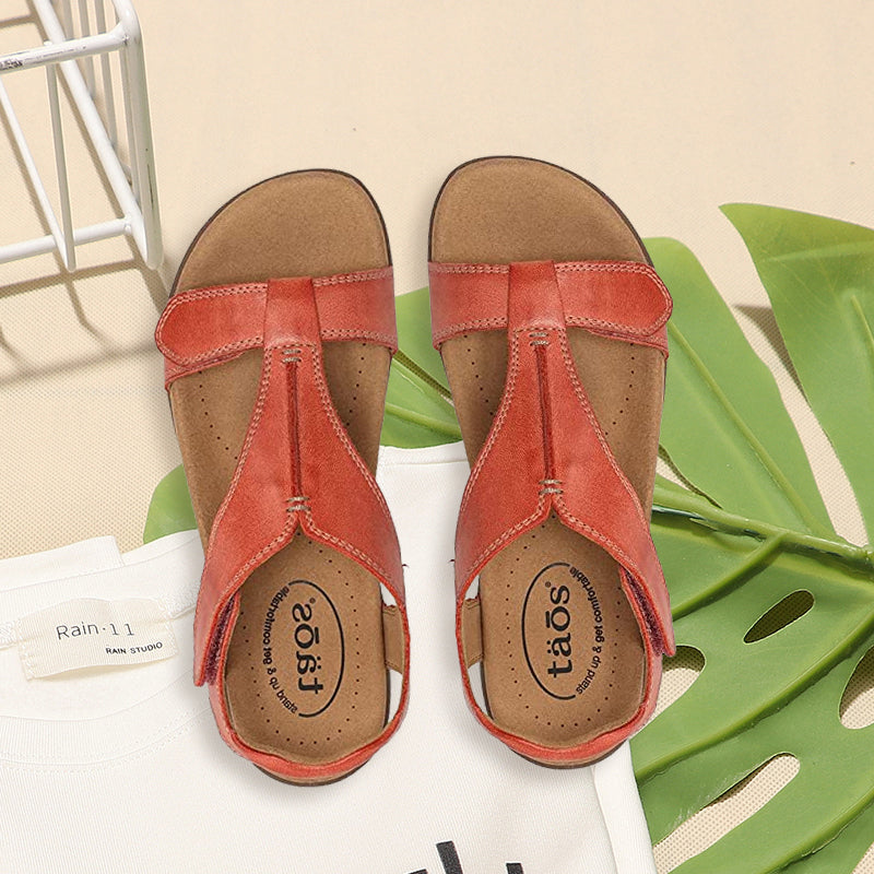 Wedge sandals with Velcro closure