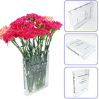 Buchförmige Acryl-Vase – Transparentes Design