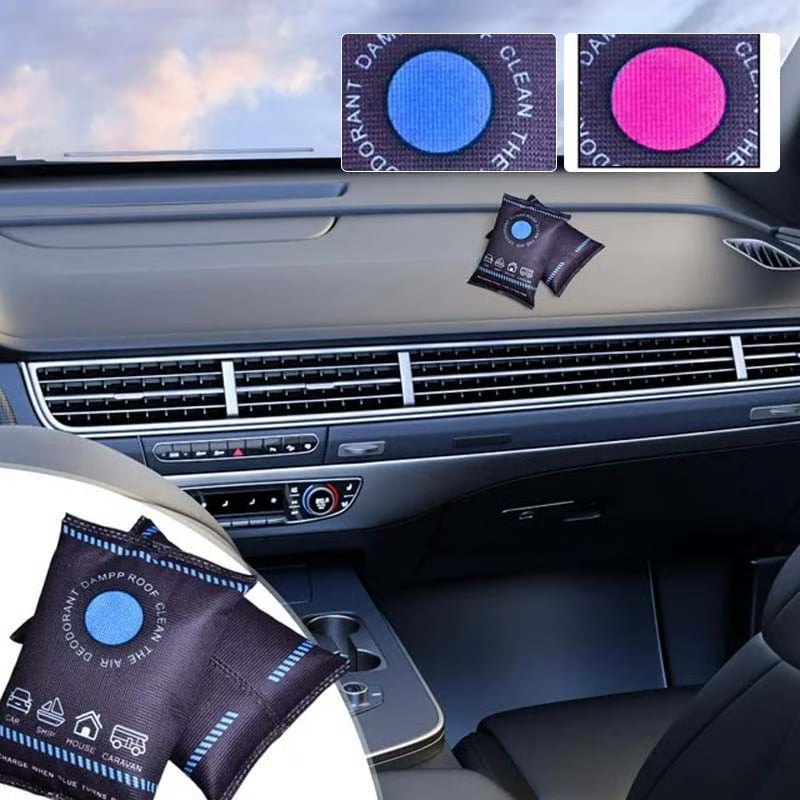 Moisture absorber with color indicator