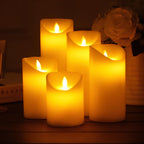 Flameless LED candles with flickering light – 6 designs, sets of 3 to 12 pieces
