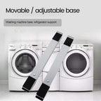 Adjustable roller base for heavy household appliances