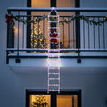 Kletternder Weihnachtsmann mit LED-Leiter, 2,4 m, IP67, mit Fernbedienung
