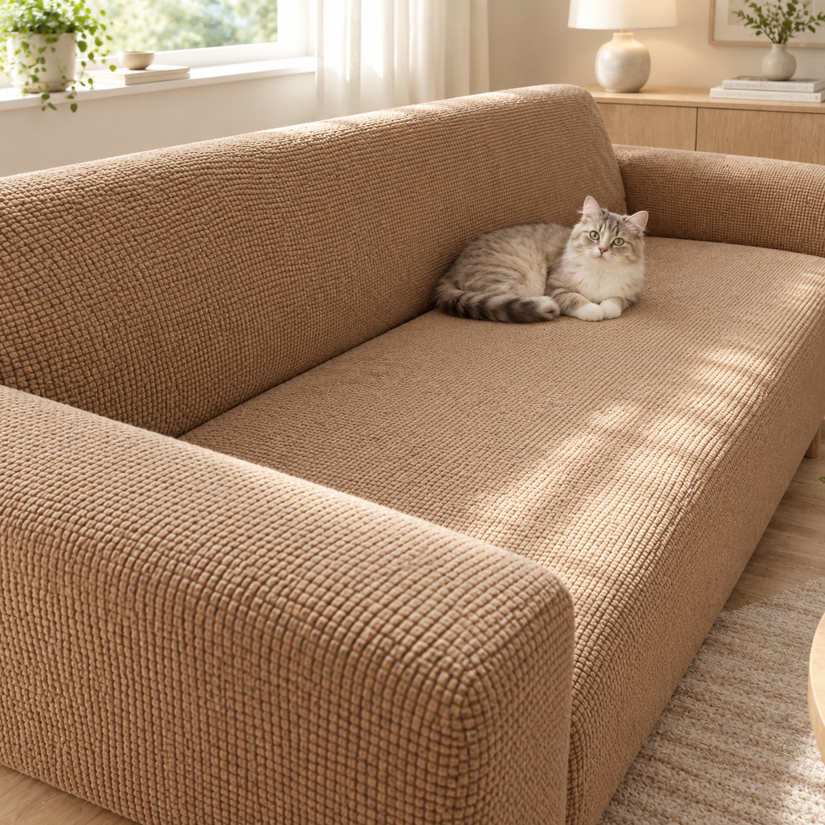 Sofahusse Elastisch mit Rutschschutz