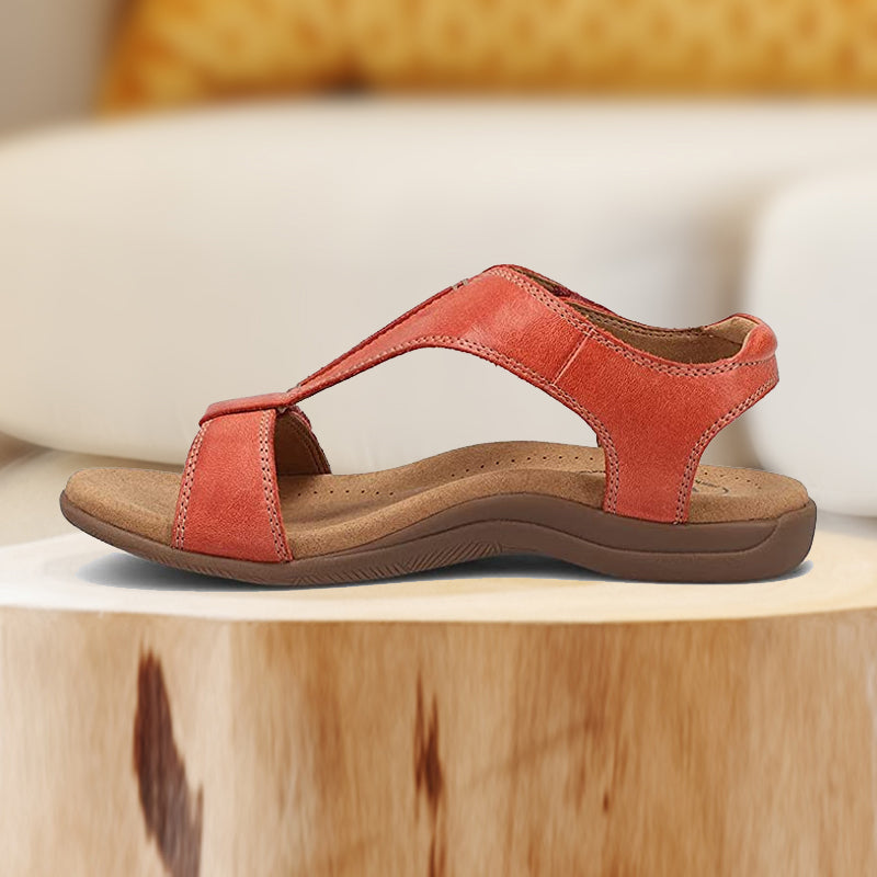 Wedge sandals with Velcro closure