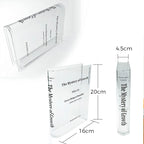 Buchförmige Acryl-Vase – Transparentes Design