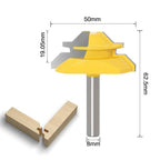 45-Degree Miter Router Bit for Wood Joints with 8mm Shank