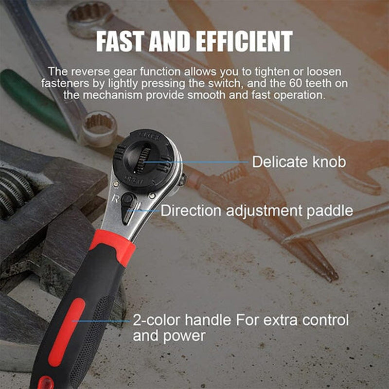 Adjustable ratchet wrench 6-22 mm chrome vanadium steel