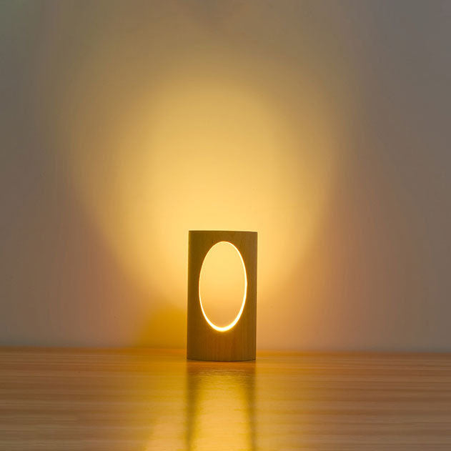 LED Tischlampe Holz -   Mivoza Deutschland