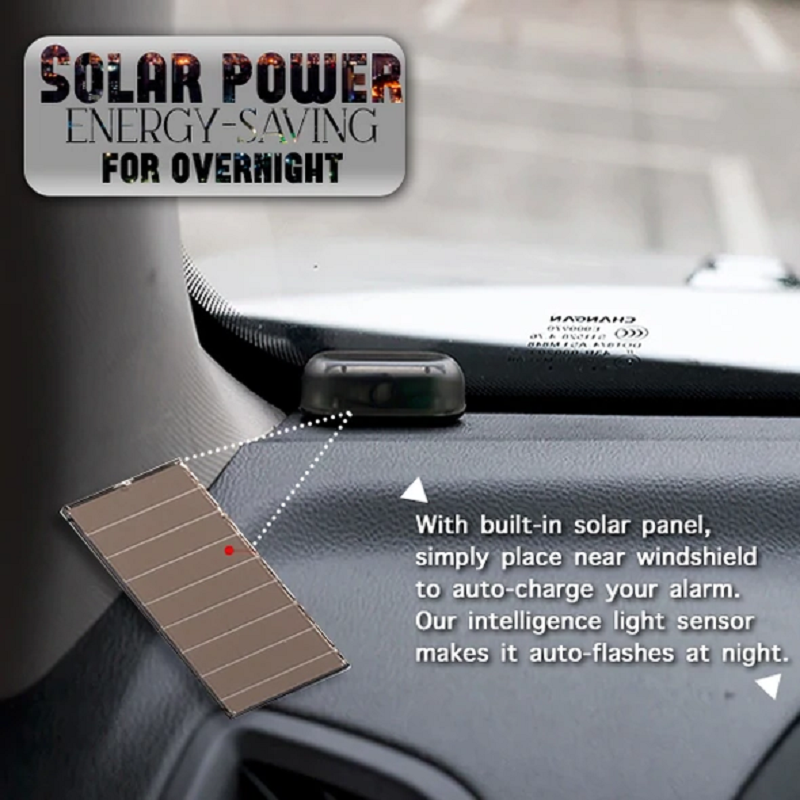 Auto Solar LED Alarm Light Theft Protection Indicator Light