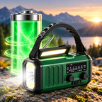 Notfallradio mit Kurbel, Solar und Powerbank-Funktion