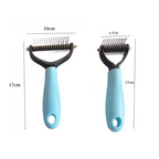 Double-sided dog comb for coat care – detangling and thinning