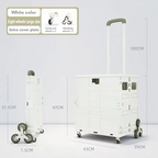 Foldable transport trolley with stair wheels