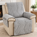 Sesselschoner Relaxsessel Blattmuster Mikrofaser