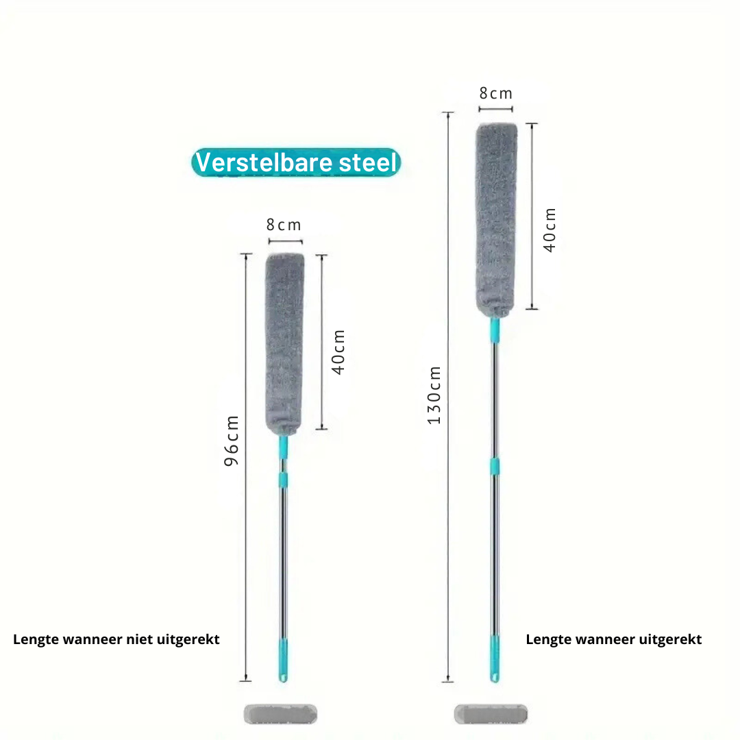 Flexibler Mikrofaser-Staubwedel mit ausziehbarem Stiel – Erreicht unter Möbel