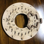 Chord Wheel Wood for Music Theory and Melodies