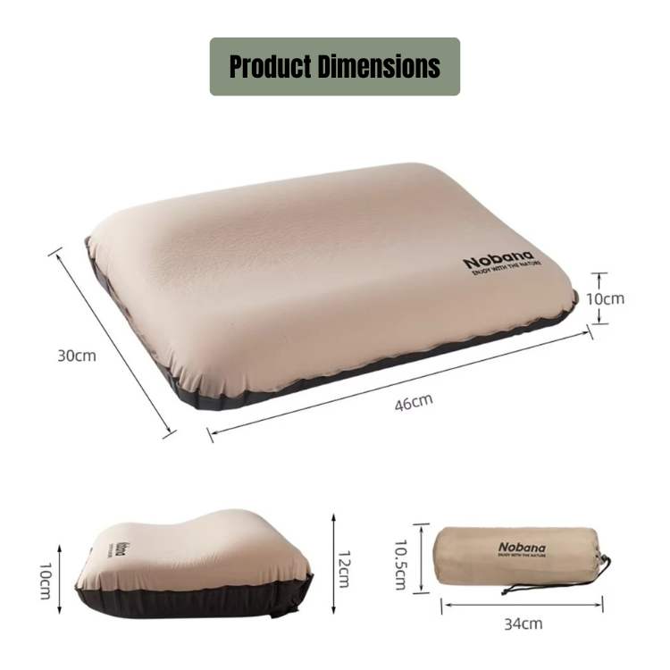 Inflatable travel pillow ergonomic for neck support