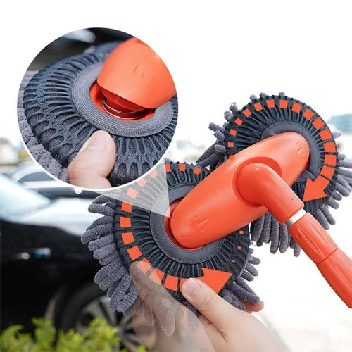 Teleskop-Autowaschmop mit Doppelkopf