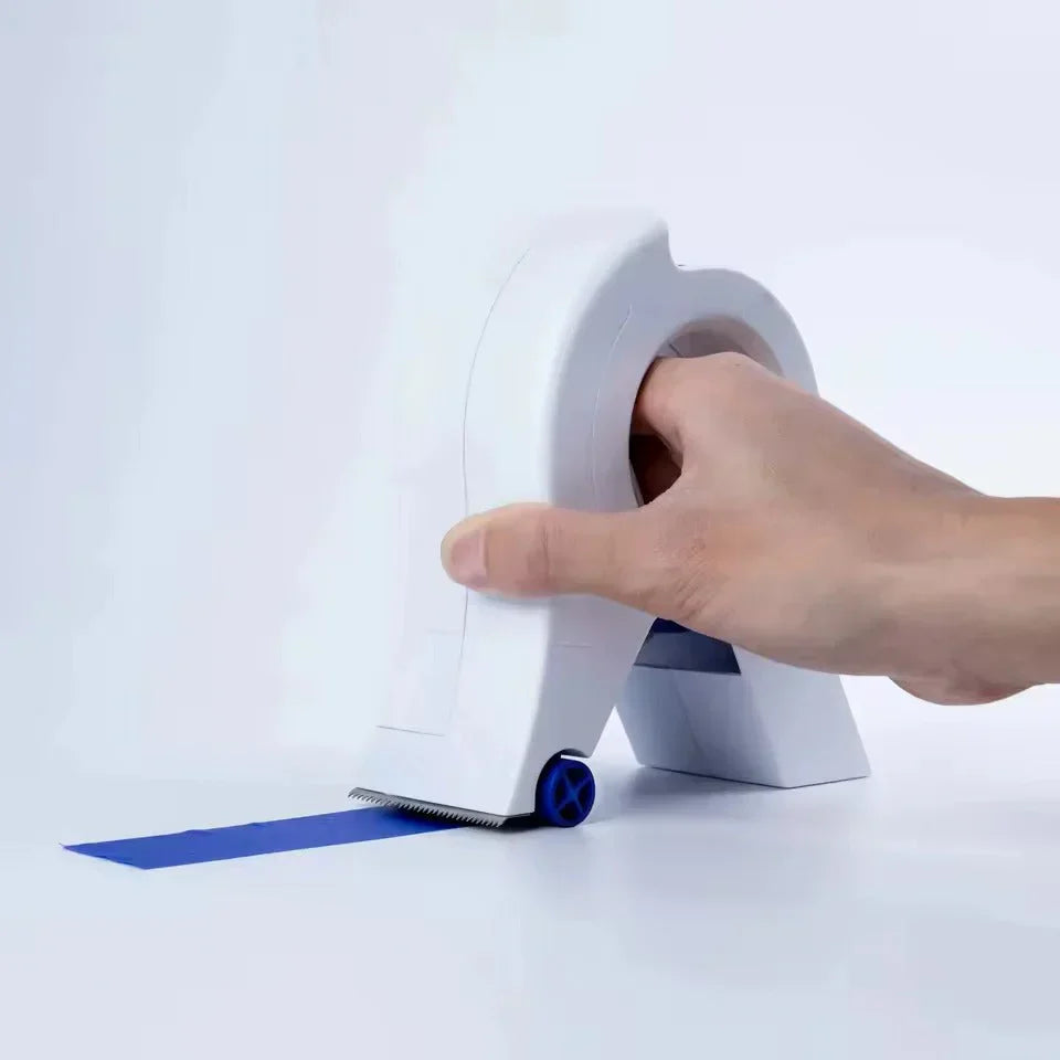 Tape dispenser with cutter for precise painting work